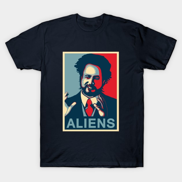 Because Aliens T-Shirt by Wasabi Snake